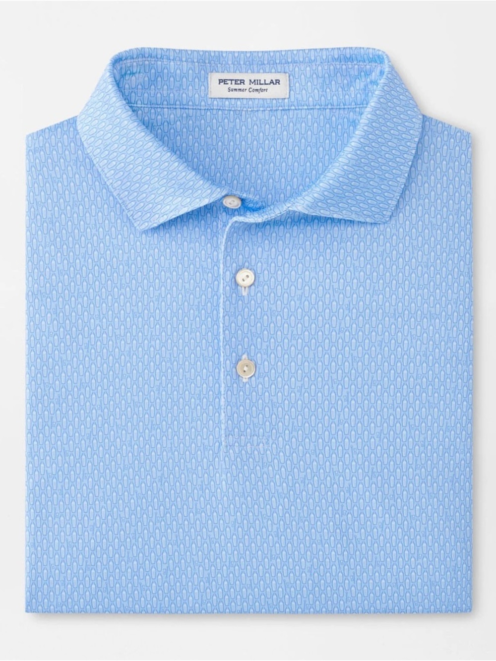 Peter Millar Cottage Blue Shake It Up Performance Jersey Polo Summer Comfort
